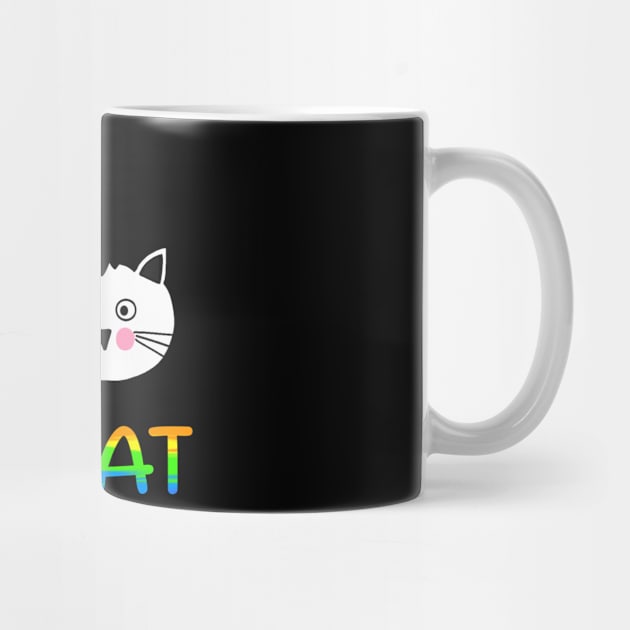 Ally Cat LGBT Gay Rainbow Pride Flag - Ally Cat LGBT by WilliamHoraceBatezell